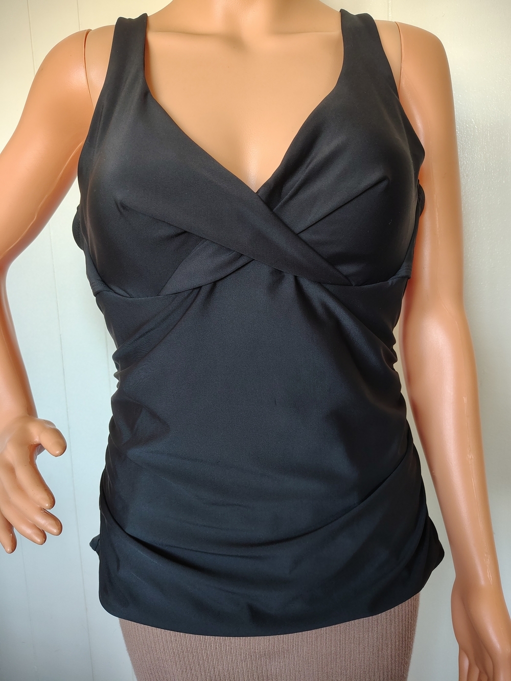Apt. 9 Black Tank with Twist Detail
